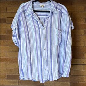 Striped Blue and White Women’s Shirt